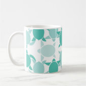 Blauwgroen schildpad koffiemok (Links)