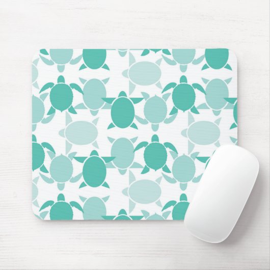 Blauwgroen schildpad muismat (Met muis)