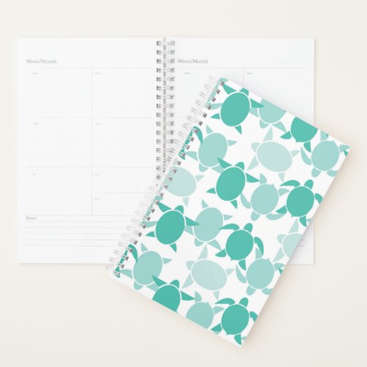 Blauwgroen schildpad planner (Display)