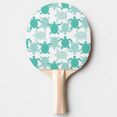 Blauwgroen schildpad tafeltennisbatje (Voorkant)