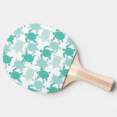 Blauwgroen schildpad tafeltennisbatje (Zijkant)