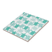 Blauwgroen schildpad tegeltje (Zijkant)