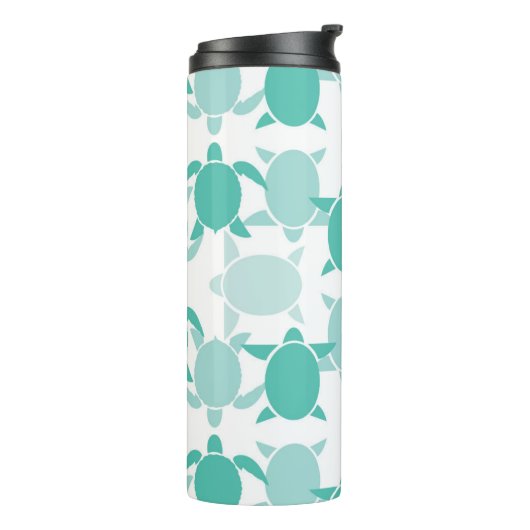 Blauwgroen schildpad thermosbeker (Gedraaid links)