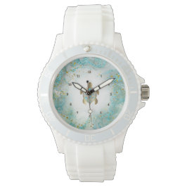 blauwgroen schildpad voor zeeen horloge