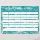 Blauwgroen schoolprogramma Marble Weekly (Voorkant)