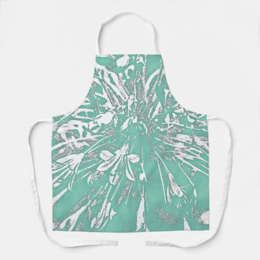 Blauwgroen Schort Peony (Voorkant)