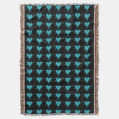 Blauwgroen schroefdraad voor hart en Pijl-zee Deken (Voorkant Verticaal)