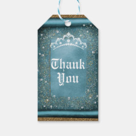 Blauwgroen Schuif- en gouddiamant Tiara Scroll Par Cadeaulabel