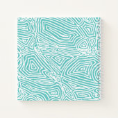 Blauwgroen Scribbleprint Notitieboek (Achterkant)
