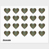  Blauwgroen Scroll Bruin Snoep Buffet Sticker (Vel)