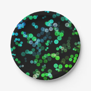 Blauwgroen Seagreen Abstract bellenpatroon Papieren Bordje