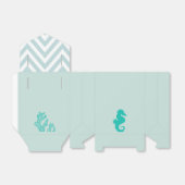 Blauwgroen Seahorse Beach Thema Baby shower Favor  Bedankdoosjes (Uitgevouwen)