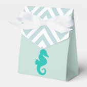 Blauwgroen Seahorse Beach Thema Baby shower Favor  Bedankdoosjes (Voorkant Zijde)