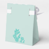Blauwgroen Seahorse Beach Thema Baby shower Favor  Bedankdoosjes (Achterkant)