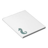 Blauwgroen Seahorse notebook Notitieblok (Schuin)