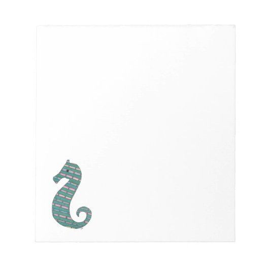 Blauwgroen Seahorse notebook Notitieblok (Voorkant)