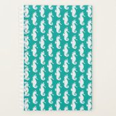 Blauwgroen Seahorse Patroon Planner (Voorkant)