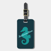 Blauwgroen Seahorse Personalized