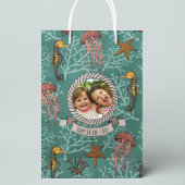 Blauwgroen Seahorse Serenade Aangepaste Foto & Tek Medium Cadeauzakje