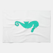 Blauwgroen Seahorse Theedoek (Horizontaal)