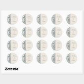 Blauwgroen Seashells Pearls Beach Wedding Favoriet Ronde Sticker (Vel)