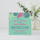 Blauwgroen Seashells Weddenschap Bridal Shower Kaart (Staand voorkant)