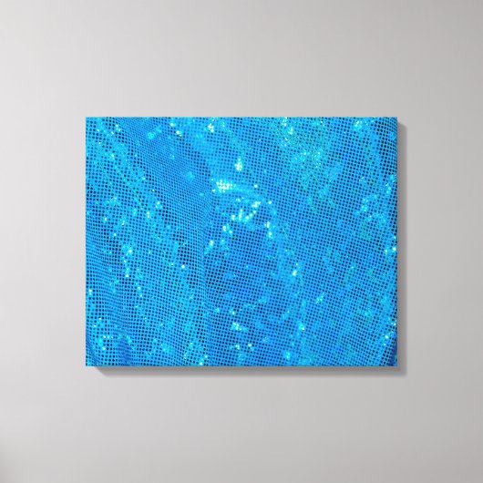 Blauwgroen Sequin Sparking 4-panelcanvas Canvas Afdruk (Voorkant)