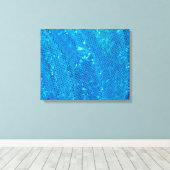 Blauwgroen Sequin Sparking 4-panelcanvas Canvas Afdruk (Insitu (Houten vloer))