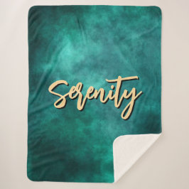 Blauwgroen sereniteit Sherpa Blanket Sherpa Deken