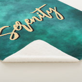 Blauwgroen sereniteit Sherpa Blanket Sherpa Deken (3/4)