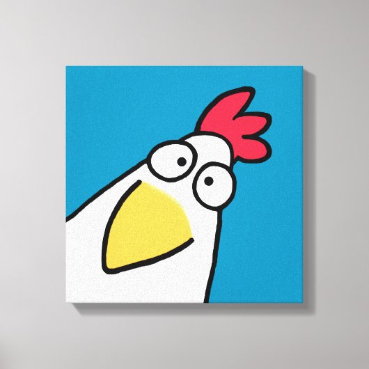 Blauwgroen SERIEUZE CHICKEN VAN Sandra Boynton Canvas Afdruk (Voorkant)