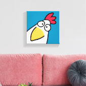 Blauwgroen SERIEUZE CHICKEN VAN Sandra Boynton Canvas Afdruk (Insitu (Woonkamer))