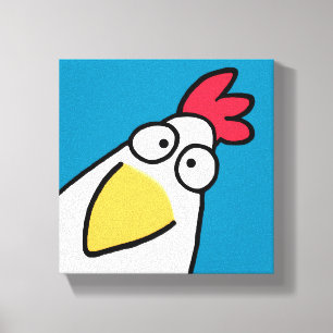 Blauwgroen SERIEUZE CHICKEN VAN Sandra Boynton Canvas Afdruk