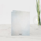 Blauwgroen Shabby Style Baby Flat Announding Kaart (Achterkant)