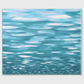 Blauwgroen shimmer cadeaupapier (Vlak)