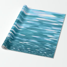 Blauwgroen shimmer cadeaupapier