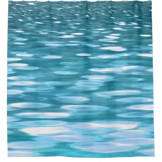 Blauwgroen shimmer douchegordijn (Voorkant)