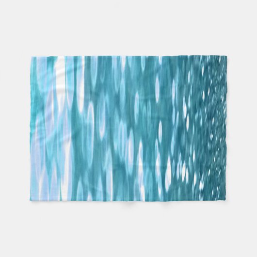 Blauwgroen shimmer fleece deken (Voorkant (Horizontaal))