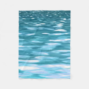 Blauwgroen shimmer fleece deken