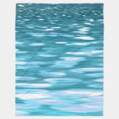 Blauwgroen shimmer fleece deken (Voorkant)