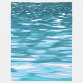 Blauwgroen shimmer fleece deken