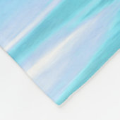 Blauwgroen shimmer fleece deken (Hoek)