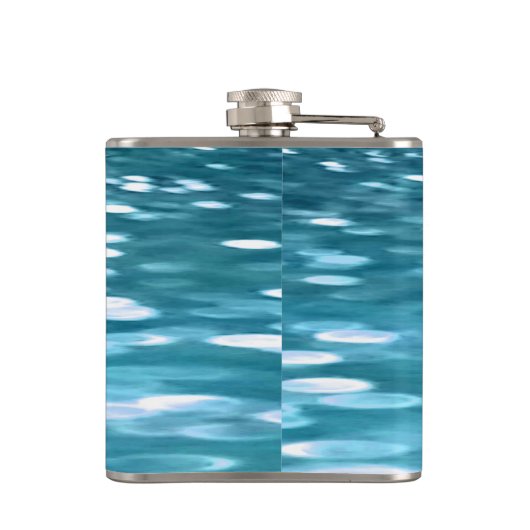 Blauwgroen shimmer heupfles (Achterkant)