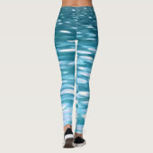 Blauwgroen shimmer leggings (Achterkant)