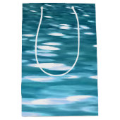 Blauwgroen shimmer medium cadeauzakje (Voorkant)