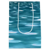 Blauwgroen shimmer medium cadeauzakje (Achterkant)