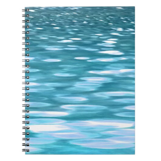 Blauwgroen shimmer notitieboek (Voorkant)