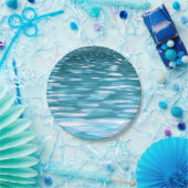 Blauwgroen shimmer papieren bordje (Feest)