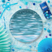 Blauwgroen shimmer papieren bordje (Feest)