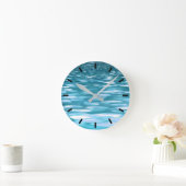 Blauwgroen shimmer ronde klok (Huis)